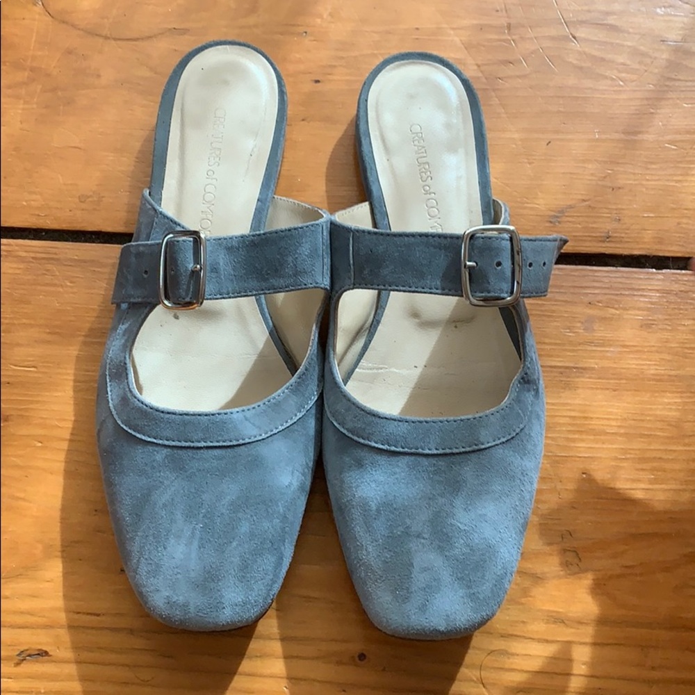 Creatures of Comfort blue mules 38 | US 7.5